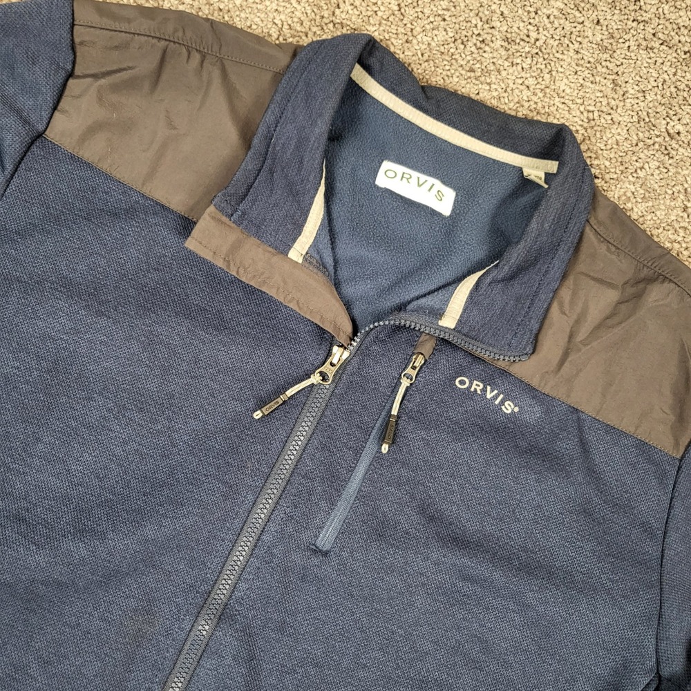 Orvis Full Zip Fleece Jacket Mens XXL‎ Blue Excellent Gorpcore Technical Layer